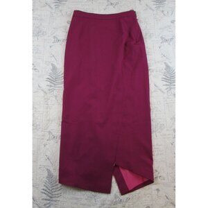 BGL Belong Genteel Light Raspberry wine lined asymetric hem straight skirt sz M